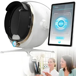 13,3 Zoll 3D Digital Skin Analyzer Detector, AI Smart Facial Skin Analysis Machine, 36 Millionen Pixel, 8 Spectral Facial Moisture Analyzer für Beauty Salon Gesunde Hautpflege,13.3in