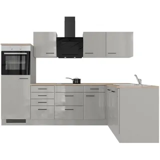 Flex-Well Winkelküche L-Form Lund 280 cm grau