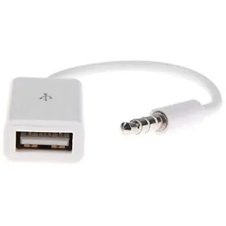USB-Klinke Audio Adapter Kabel 3,5mm Stecker USB A Stecker MP3 für Autoradio Smartphone Sticks - Hallenwerk