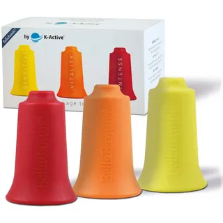 BellaBambi® Schröpfkopf by K-Active Mini Trio | Je 1 Cup in gelb, orange, rot