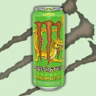Monster Energie Dragon Ice Tea Lemon 473ml – Zuckerfreier Energy Drink  mit