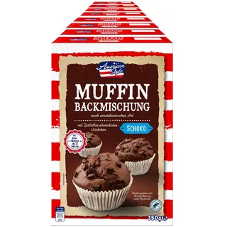 American Style Backmischung Schoko Muffins 350 g, 8er Pack