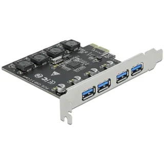 DeLock 90509 PCI-Express Karte zu 4 x extern USB Typ-A Buchse SuperSpeed USB 3.2 Gen 1)