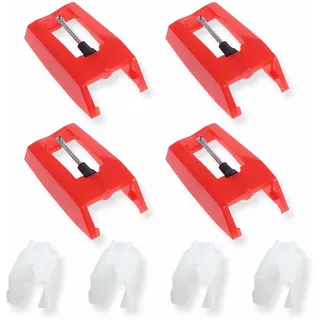 4er Set Ersatznadeln für Plattenspieler – Universelle Plattenspieler-Nadeln aus hochwertigem ABS und Aluminium, Kompatibel mit Vielen Plattenspielermodellen, für Musikliebhaber und Vinyl-Sammler