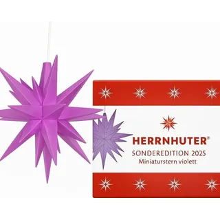Herrnhuter Stern Sonderedition 2025 - Miniaturstern violett - 8cm - indoor - inkl. 3m Kabel - kein Netzteil enthalten - Violett