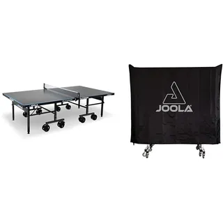 JOOLA Tischtennisplatte Outdoor J500A & Tischtennistisch Abdeckung, Table Cover, Wetterfeste Schutzhülle