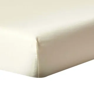 Homescapes Spannbettlaken Satin 180 x 200 cm Creme-vanille