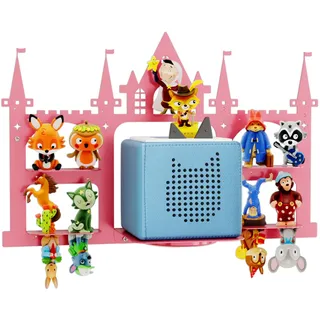 DUHARS Tonie Regal Burg für Tonie & Toniebox Figuren, Vollständig Magnetisches Kinderzimmer Regal Display Ständer für Mehr als 30 Figuren, Kinder Wandregal Tonie Figur Aufbewahrung Zum Hinstellen