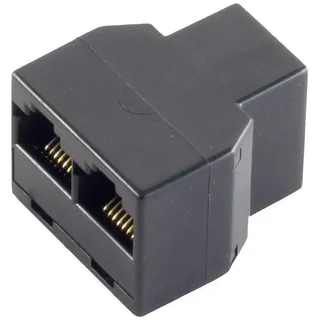 ShiverPeaks Western Adapter [1x RJ12-Buchse 6p6c - 2x RJ12-Buchse 6p6c] Schwarz