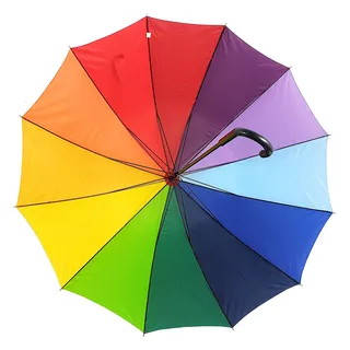 Lemasi XXL großer Regenschirm Partnerschirm Stockschirm Regenbogen Schirm Ø130cm bunt - XL