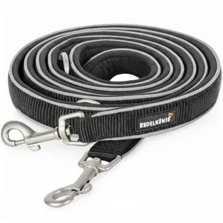 Rudelkönig Hundeleine - Führleine Paola schwarz silber