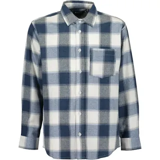Blue Seven Langarmhemd Blue Seven Jungen Karo Flanell Hemd Langarm jeansblau (1-tlg., kein Set) blau 152