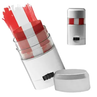 Taffstyle Schminkstift Fanartikel Make-Up Stift Länderfarben für Fußball EM WM Fans (Farbige Fan Schminke für Stadion Public Viewing und Events, 1-tlg), Weltmeisterschaft 2026 Länderflagge Design rot