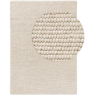 benuta pure Wollteppich, Creme, Textil, Beton Optik, Rechteckig, 120x170 cm, pflegeleicht, Teppiche & Böden, Teppiche, Naturteppiche