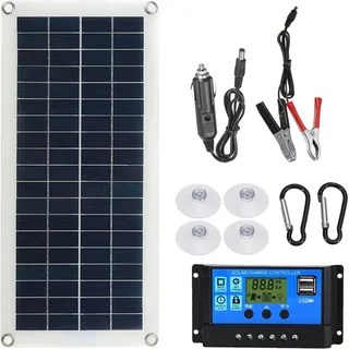 Tragbares 300w Solar Flexible Panel Kit 12/24v Schalter Usb Ladeschnittstelle Solarplatine Mit Controller Wasserdichte Solarzellen Für Telefon Rv Auto