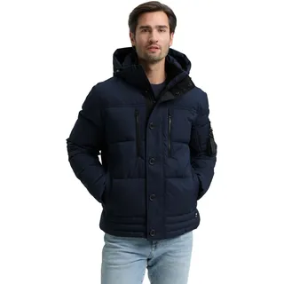 Tom Tailor Herren Pufferjacke mit abnehmbarer Kapuze