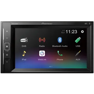 Pioneer DMH-A240DAB 2-DIN Moniceiver mit 6,2 Zoll Touchscreen, Bluetooth, DAB/DAB+, USB