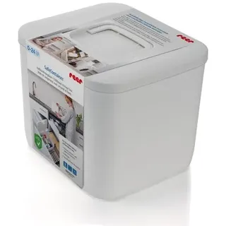 Reer Kindersichere Aufbewahrungsbox SafeContainer für Wasch- und Spülmitteltabs und viel mehr | Weiß