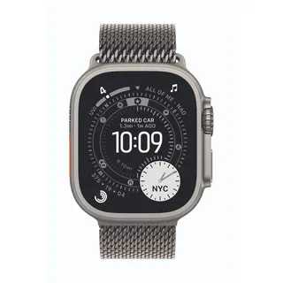 GPS + Cellular 49 mm Titangehäuse Natur Milanese Loop Natur S