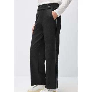 STREET ONE QR Straight Leg Stoffhose Schwarz 44