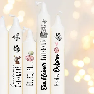 ilka parey Kerzen Tattoo Ostern Ostereier Hasen Schmetterlinge Herzen - Kerzentattoos Ostern - A4 Stickerbogen DIY für Kerzen oder Keramik - Erschaffen Sie unvergessliche Ostermomente (kst54)