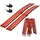 228 cm 680 kg klappbar Aluminium gelocht rot 2 St