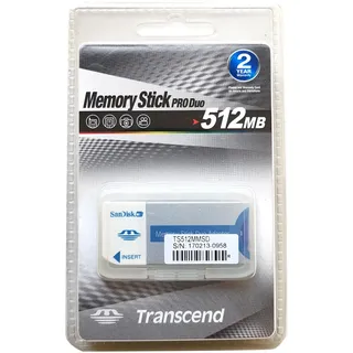 MEMORY STICK PRO DUO 512MEGABYTE TRANSCEND SPEICHERKARTE