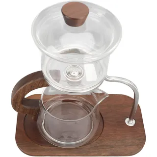 Kungfu-Teeset aus Glas, Lazy Tea Maker-Set mit Magnetischem Wasserfluss, Teekanne aus Borosilikatglas für Heiße und Kalte Getränke, Komfortables Erlebnis