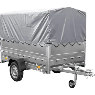 PKW-Anhänger 230x125 UNITRAILER GARDEN 230 FD mit BIS-Seiten, H-800-Gestell und grauer Plane