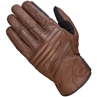 Held Rodney II - Urban Motorrad Handschuhe Herr - Leder Motorradhandschuhe Herren Sommer mit Knöchelschutz CE Zertifiziert - Smartphone Touchscreen Bedienung, Coolmax Futter - Größe 9 - Braun