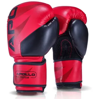 Apollo Boxhandschuhe Männer aus PU Leder | Thai Boxhandschuhe Damen und Herren | für Boxsack, Training, Sparring, Fitness, MMA Handschuhe | Kickbox Handschuhe | Boxing Gloves 12/14/16oz.
