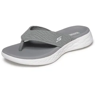 Skechers On-The-go 600 Sunny Damen-Flip-Flop, GRAU, 41 EU