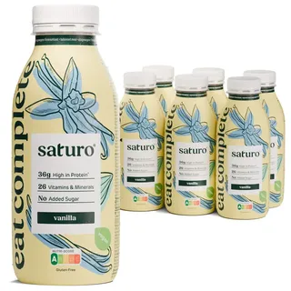 Saturo Trinknahrung Vegan Vanille | Astronautennahrung Mit Protein Trinkmahlzeit Nährstoffen 2400 ml