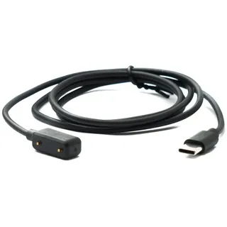 SYSTEM-S USB 3.1 Kabel 100 cm Ladekabel für Galaxy Fit3 Smartwatch Adapter in Schwarz - Schwarz