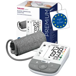 Beurer BM 53 Oberarm-Blutdruckmessgerät, made in Europe, klinisch validiert, AFib-Erkennung zur Schlaganfallprävention, Risikoindikator, Armumfänge 22-42cm, Datenübertragung zu Apple Health und co.
