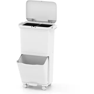 Costway Mülleimer 36 l Weiß