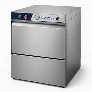 ARSENT Industriespülmaschine mit Reinigungsmittel- und Klarspülmittelpumpe 50X50