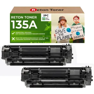 [ MIT Recycelten Original-CHIP] 2 Reton Toner kompatibel für HP 135A W1350A 135X für HP Laserjet MFP M234dw M234dwn M234sdw M234sdn M209dwn M209dw / Keine Funktion beim Contract DRUCKER