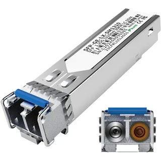 1.25G SFP LC Modul 1000Base-LX Singlemode Transceiver (SMF, 1310nm, 20km, DDM) – Kompatibel mit Cisco GLC-LH-SMD, Ubiquiti UniFi, Meraki, Fortinet, Netgear, Mikrotik, TP-Link, Aruba