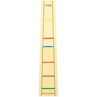 Cello Aufkleber, Cello Finger Positionsaufkleber für Übungsanfänger Griffbrettaufkleber für Cello Griffbrettpositionsanzeige zum Üben von Cello(3/4) Hilfskorrektur