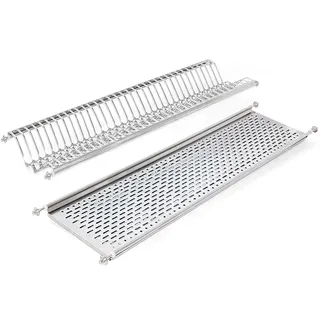 Emuca – Geschirr- und Gläsertrockner für Küchenmöbel mit Einer Breite von 100 cm, Innenbreite des Moduls 935–970 mm, Edelstahl