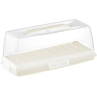 uandu Kuchen Transportbox Rechteckig – Tortentransportbox mit Haube und Griff, Tortenplatte mit Deckel |