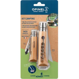 Camping-Set Opinel mit Messer Nr.10, Schäler und Korkenzieher