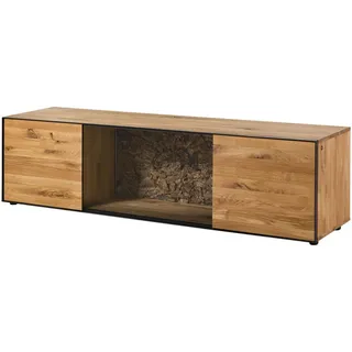 Massivmoebel24 Starnberg Lowboard 200x53x55 cm Natur Geölt Beige Massivholz