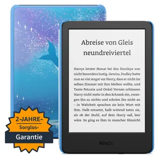 Amazon Kindle Kids (2022) – Mit Zugriff auf über tausend Bücher, Hülle und 2 Jahren Sorglos-Garantie