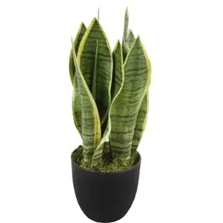 Lex Kunstpflanze Bogenhanf Tischpflanze Zimmerpflanze 9 Blätter 33cm