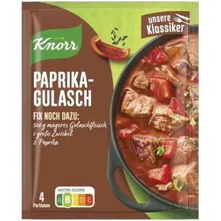 Knorr Fix Würzmischung Paprika-Gulasch für eine leckeres Fleischgericht mit natürlichen Zutaten 4 Portionen