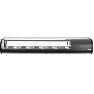 HENDI Sushi-Anzeige, Arktic, 220-240V/190W, 1800x420x(H)265mm
