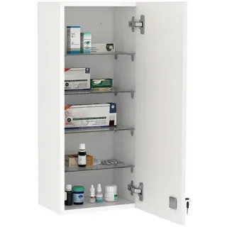 kleankin Medizinschrank verstellbare Trennwände weiß 30 x 20 x 70 cm (BxTxH)