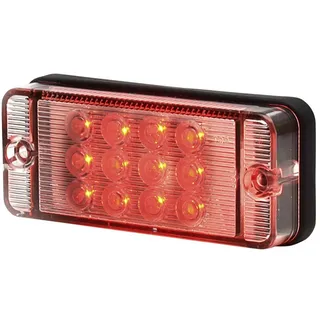 SECORÜT Nebelschlussleuchte Offene Kabelenden Nebelschlussleuchte hinten 12 V, 24 V Rot Klarglas